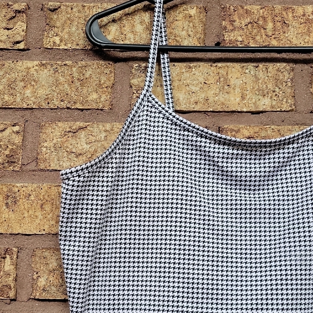 Lane Bryant Women's White & Black Checkered Tank Top Size 14/16W - Picture 3 of 7